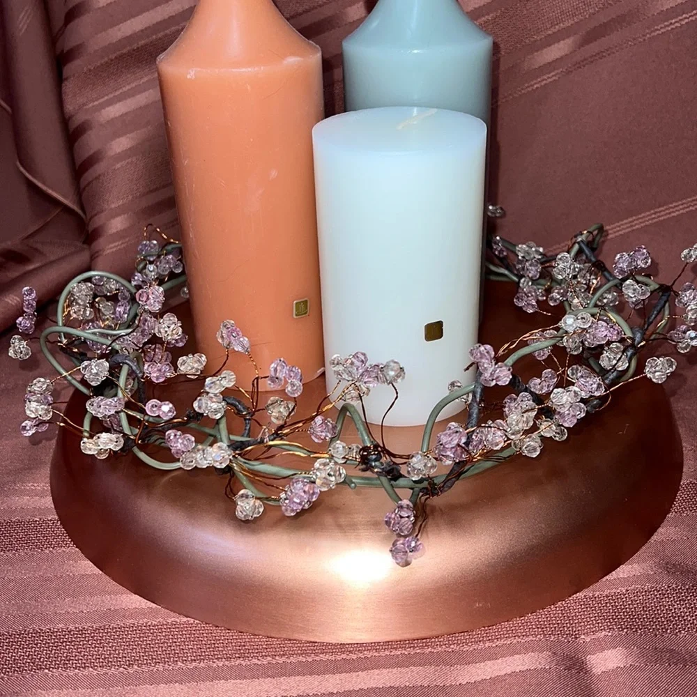 PL BEADED VERSATILE VINTAGE CANDLE RING - Picture 3 of 7